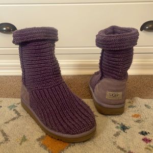 UGG purple knit boots!